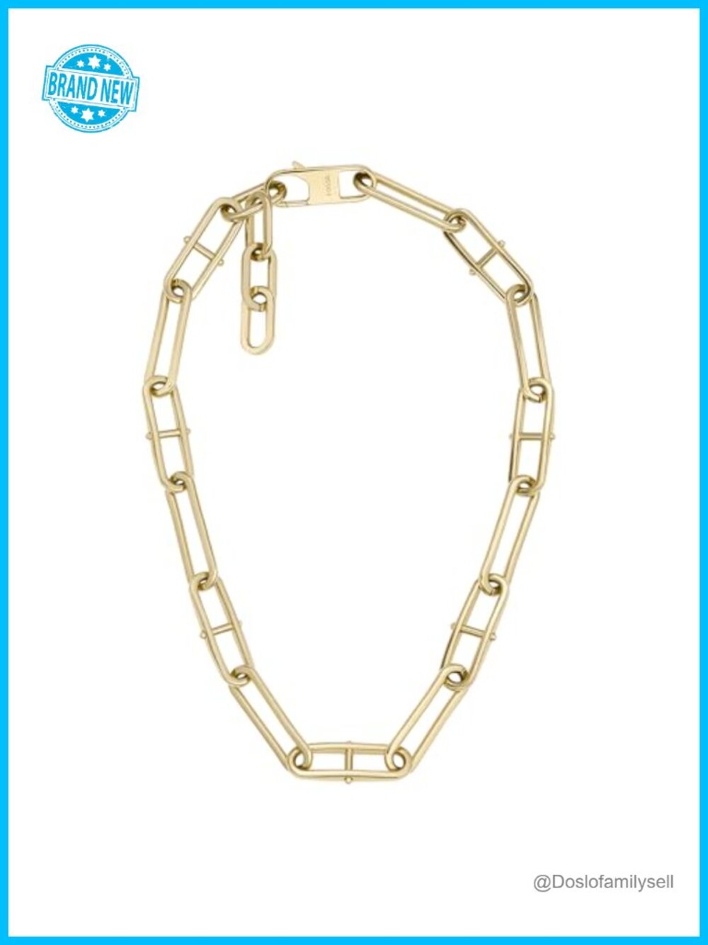 Fossil Heritage Stainless Steel Chain Necklace